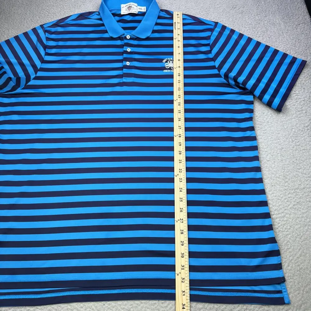 2017 U.S. Open Erin Hills Shirt Polo Mens 3XL Blue Stripe Golf USGA Tournament